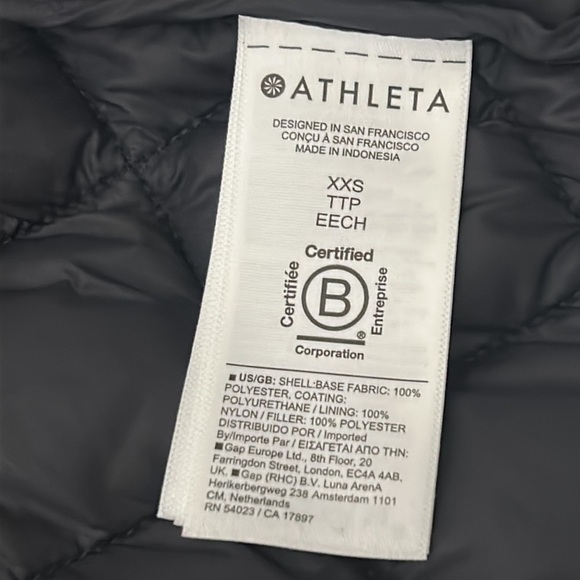 Athleta Whisper Featherless Black Vest Size XXS - Picture 5 of 12